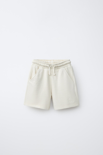 Zara ШОРТЫ-БЕРМУДЫ ИЗ ДЖЕРСИ С ВЫШИВКОЙ, ОКРАШЕННЫЕ В ЦВЕТ ОДЕЖДЫ 514459342-805-18