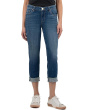 Amy Crop Straight Leg- Roll Up Fray