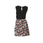 Kleid, schwarz-bunt