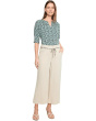 Eliot Wide Leg Rumba Linen Belted Crop Pants