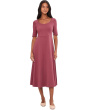 Fit & Flare Scoop Midi Dress