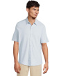 Short Sleeve J&M Flex Birdseye Button Front