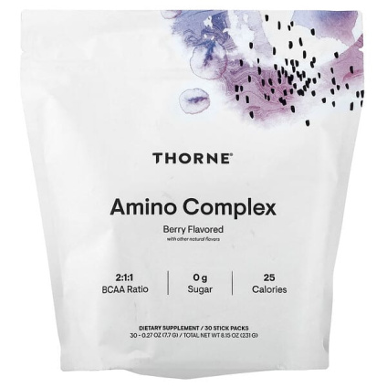 Thorne, аминокислотный комплекс, со вкусом ягод, 30 пакетиков по 7,7 г (0,27 унции)