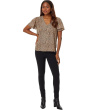 V-Neck Tulip Sleeve Blouse
