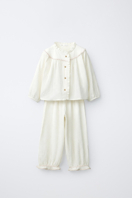 Zara 2-6 ЛЕТ/ ПИЖАМА С ВОЛНИСТОЙ ТЕКСТУРОЙ И КОНТРАСТНОСТЬЮ 495675476-712-36