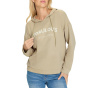Kapuzensweatshirt mit Schriftzug, beige