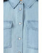 Denim Long Sleeve Shirt with Pockets
