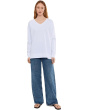 Long Sleeve Open V-Neck Sweatshirt