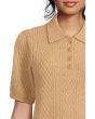 Mixed Stitch Elbow Sleeve Polo