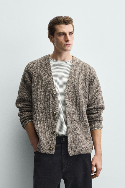 Zara РЕБРИСТЫЙ КАРДИГАН 495684703-723-3