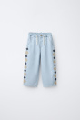 Zara ДЖИНСЫ С ШИРОКИМИ ШТАНИНАМИ И ВЫШИТЫМИ ФОРМАМИ 505644625-406-18