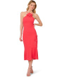 3d Flower Halter Midi Dress