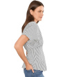 Pleated Waist Dolman Sleeve Blouse