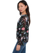 Long Sleeve Smocked Cuff Crew Neck Top