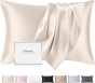 Silk Pillowcase, Muama Silk Pillowcase for Hair and Skin with Hidden Zip, 100% 19 Momme Mulberry Silk on Both Sides