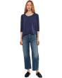 3/4 Sleeve Scoop Neck Tee
