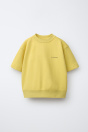 Zara Желтая ТОЛСТОВКА С КОРОТКИМИ РУКАВАМИ И РЕЛЬЕФНЫМИ НАДПИСЯМИ