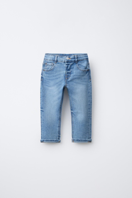 Zara ДЖИНСЫ ПРЯМОЙ КОМФОРТ 495684471-400-18