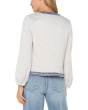 Collarless Jacket With Fray Detail