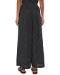 Puckered Organic Linen Grid Wide Ankle Pants