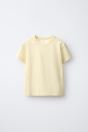 Zara Желтая ФУТБОЛКА ИЗ ХЛОПКА В ДЕРЕВЕНСКОМ СТИЛЕ
