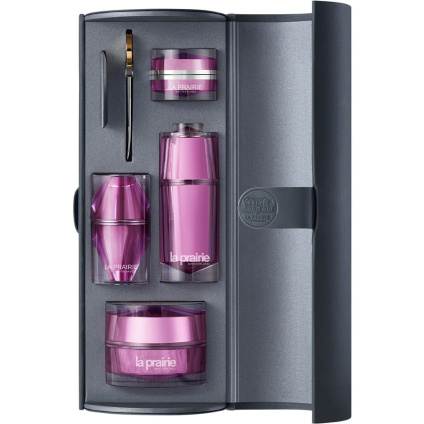La Prairie Платиновая редкая коллекция Роскошный ритуальный Платиновый редкий эликсир для омоложения глаз 15 мл + Платиновый редкий ночной эликсир для клеток 3 мл + Платиновый редкий крем для омоложения глаз 20 мл + редкий крем для омоложения глаз 3 мл - 