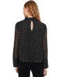 Mock Neck Front Keyhole Long Bell Sleeve