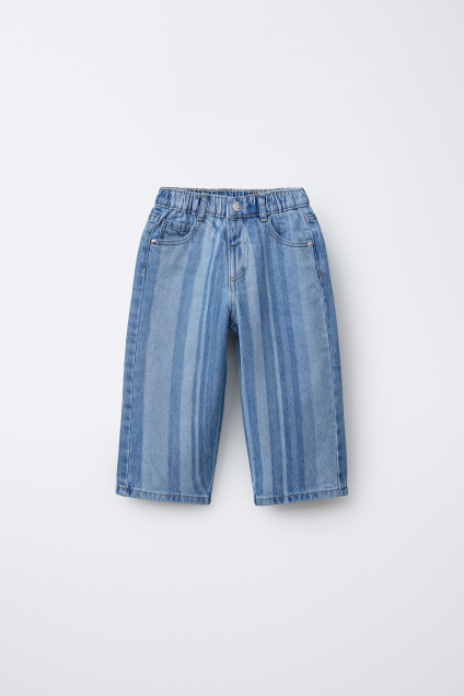 Zara ШИРОКИЕ ДЖИНСЫ В ПОЛОСКУ 502565717-406-18