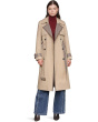 Pattern Block Trench Coat