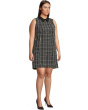 Sleeveless Tweed Sheath With Collar