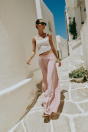 Zara ПЛАВНЫЕ МЕШКОВАТЫЕ БРЮКИ розового цвета