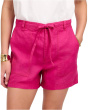 Pull-On Drawstring Shorts in 100% Linen