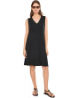 Fine Stretch Jersey Knit V-Neck Dress