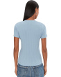 Rib Short Sleeve Crew Neck