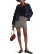 Trouser Mini Skirt - Plain Weave Plaid