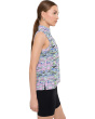Geometric Blur Print Sleeveess Top