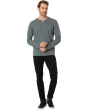 Slub Split-Neck Long Sleeve