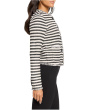 Striped Fringe Mix Femme Knit Jacket