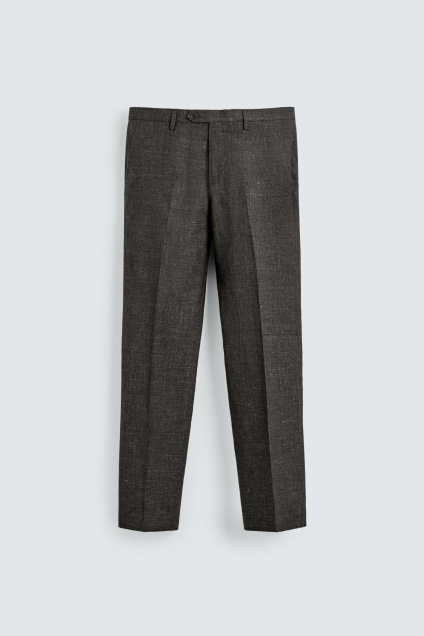 Zara КЛАССИЧЕСКИЕ БРЮКИ ОБЫЧНОЙ ФОРМЫ СО СТРУКТУРНЫМ РИСУНКОМ 536234510-716-38