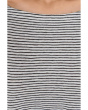Striped Organic Linen Jersey Bateau Neck 3/4 Sleeve Top