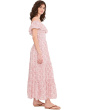 Off The Shoulder Ruffle Tier Dress With Smock