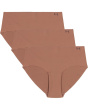 Pure Stretch No Show Hipster - Solid 3-Pack