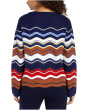 Long Sleeve Boat Neck Scallop Hem Sweater