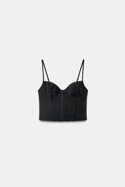 Zara ТОП-КОРСЕТ НА КОСТОЧКАХ И СТРУКТУРА 511938173-800-33