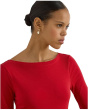 Stretch Cotton Boatneck Top
