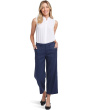 Petite Wide Leg Cargo Capri Pants in Oxford Navy