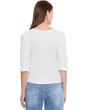 Petite Elbow Sleeve Notch Knit Tee