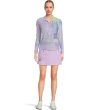 Long Sleeve Tartan Print Sunsense 1/4 Zip Top