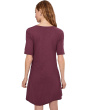 Elbow Sleeve Below The Knee Shirred Dress