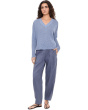 Organic Linen Cotton Slub V-Neck Sweater
